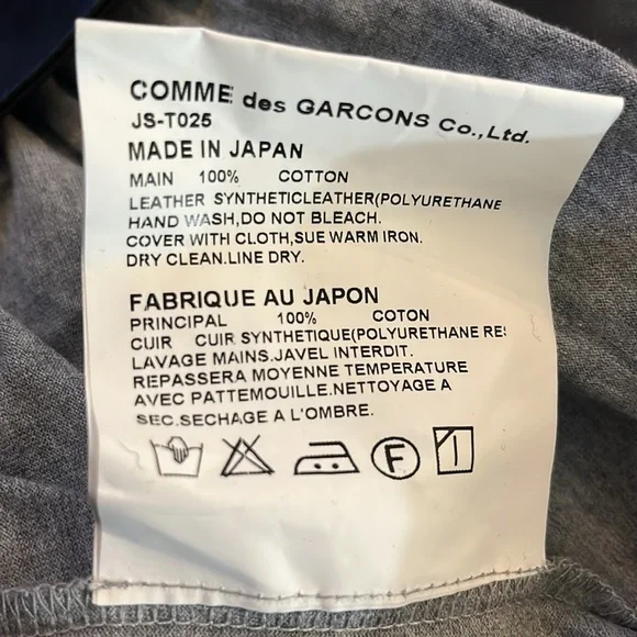 Comme des Garçons Gray and Black Top - Picture 10 of 11